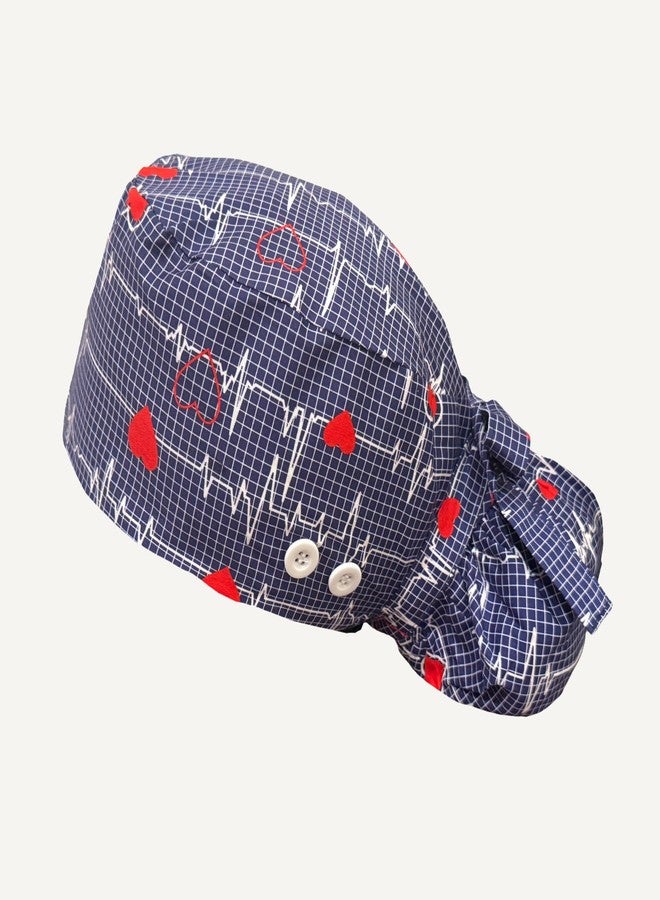 First Lifesaver Adjustable Working Cap with Buttons, Satin-Lined, Cotton Working Hat with Sweatband and Elastic Tie Back (Satin-2) - Image 2